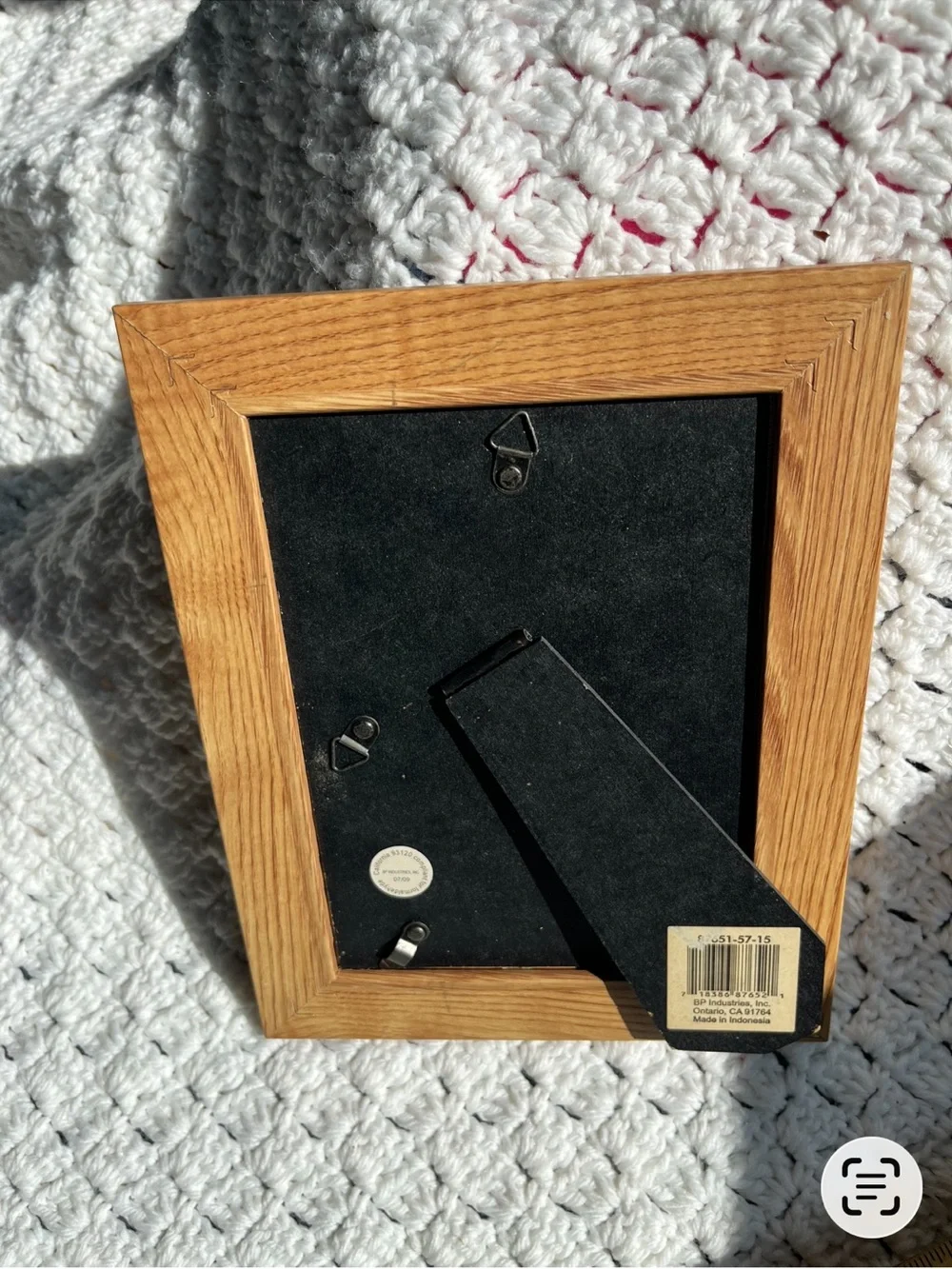 Wood Grain Picture Frame with Scenic Canvas Print - Natural Brown